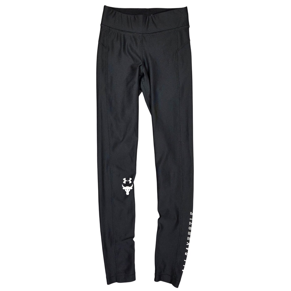 Under Armour Project Rock HeatGear Compression Leggings Black XS All Day Hustle
